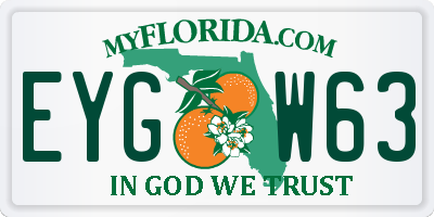FL license plate EYGW63