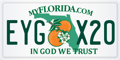 FL license plate EYGX20