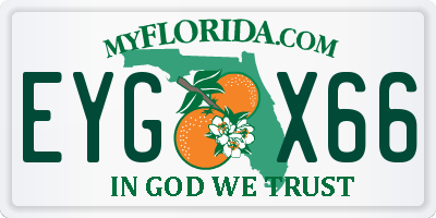 FL license plate EYGX66