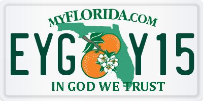 FL license plate EYGY15