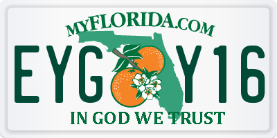 FL license plate EYGY16