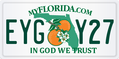 FL license plate EYGY27