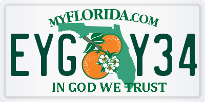FL license plate EYGY34