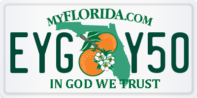 FL license plate EYGY50