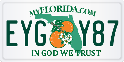 FL license plate EYGY87