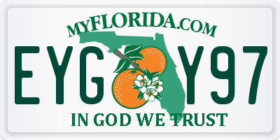 FL license plate EYGY97