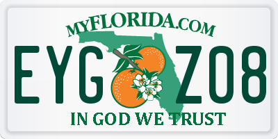 FL license plate EYGZ08