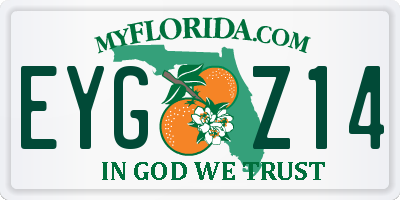 FL license plate EYGZ14