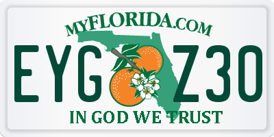 FL license plate EYGZ30
