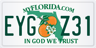 FL license plate EYGZ31