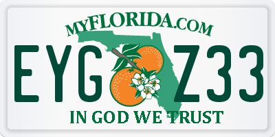 FL license plate EYGZ33