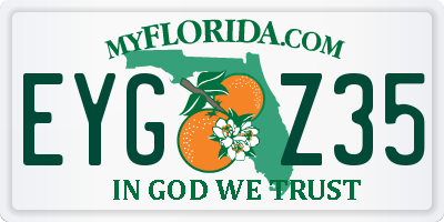 FL license plate EYGZ35