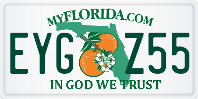 FL license plate EYGZ55