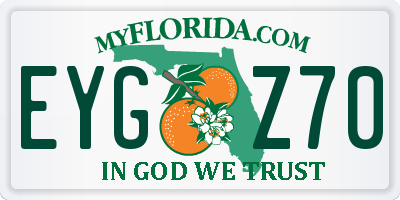 FL license plate EYGZ70