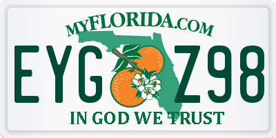 FL license plate EYGZ98