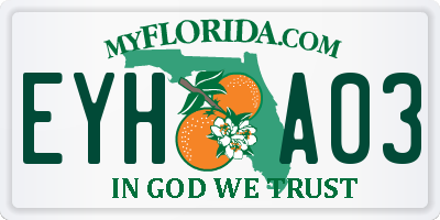 FL license plate EYHA03