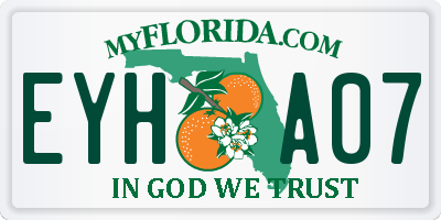FL license plate EYHA07