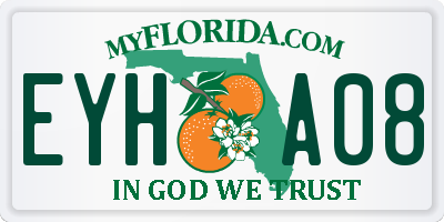 FL license plate EYHA08