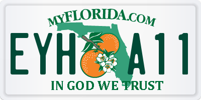FL license plate EYHA11