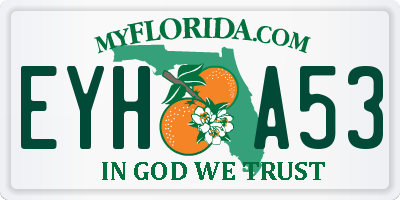 FL license plate EYHA53