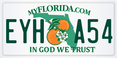 FL license plate EYHA54