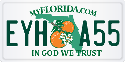 FL license plate EYHA55