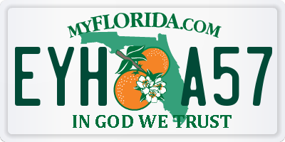 FL license plate EYHA57