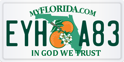 FL license plate EYHA83