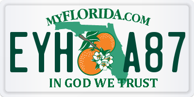 FL license plate EYHA87