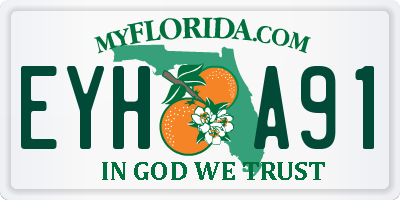 FL license plate EYHA91