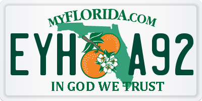 FL license plate EYHA92