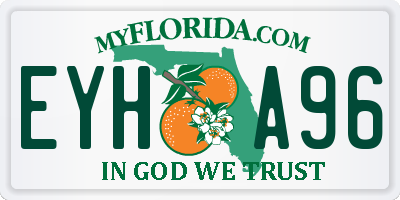 FL license plate EYHA96