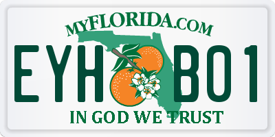 FL license plate EYHB01