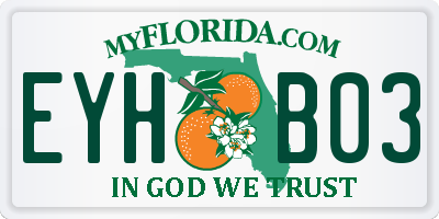 FL license plate EYHB03