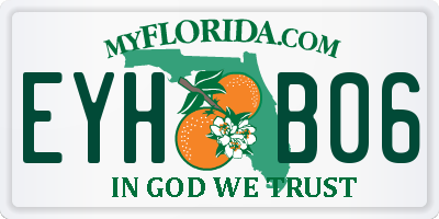 FL license plate EYHB06