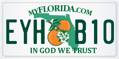 FL license plate EYHB10