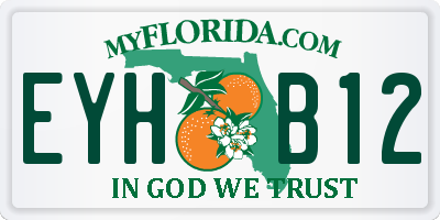 FL license plate EYHB12
