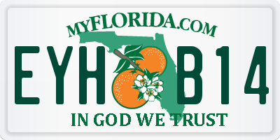 FL license plate EYHB14