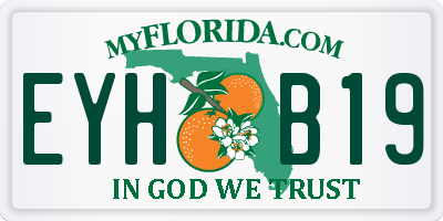 FL license plate EYHB19