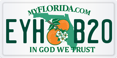 FL license plate EYHB20