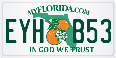 FL license plate EYHB53