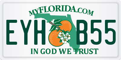 FL license plate EYHB55