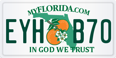 FL license plate EYHB70