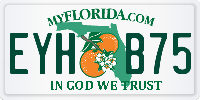 FL license plate EYHB75