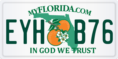 FL license plate EYHB76