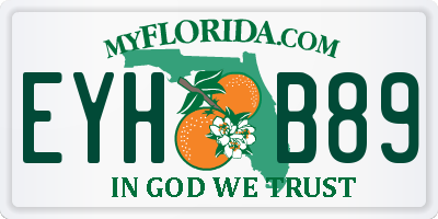FL license plate EYHB89