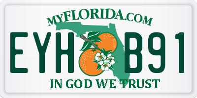 FL license plate EYHB91