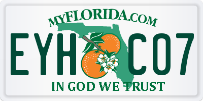 FL license plate EYHC07