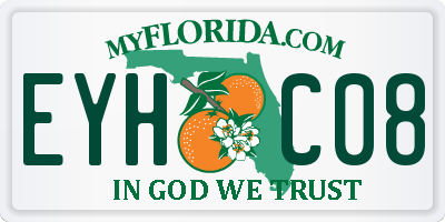 FL license plate EYHC08
