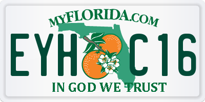 FL license plate EYHC16